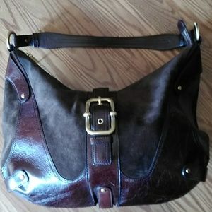 Perlina brown suede bag